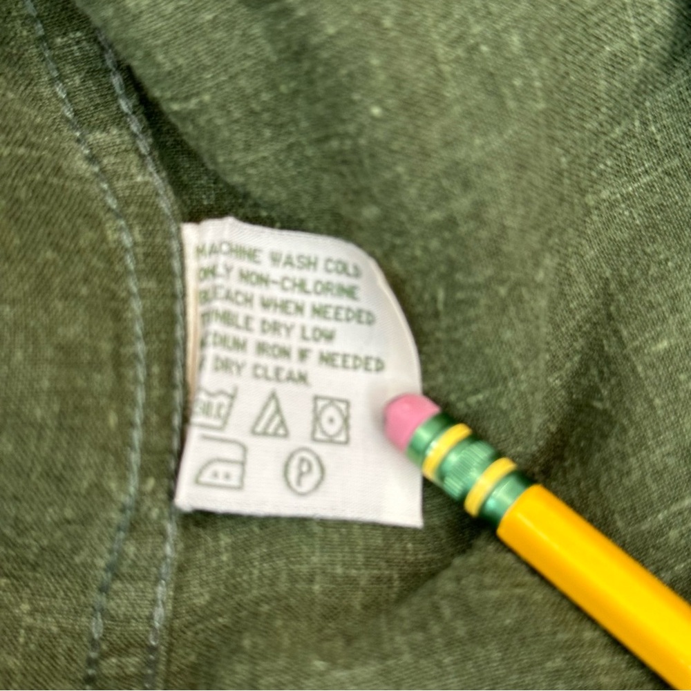 Orvis Shirt Mens XL Green Hemp Tencel Blend Short Sleeve Casual Soft Breathable - Picture 5 of 10